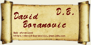 David Boranović vizit kartica